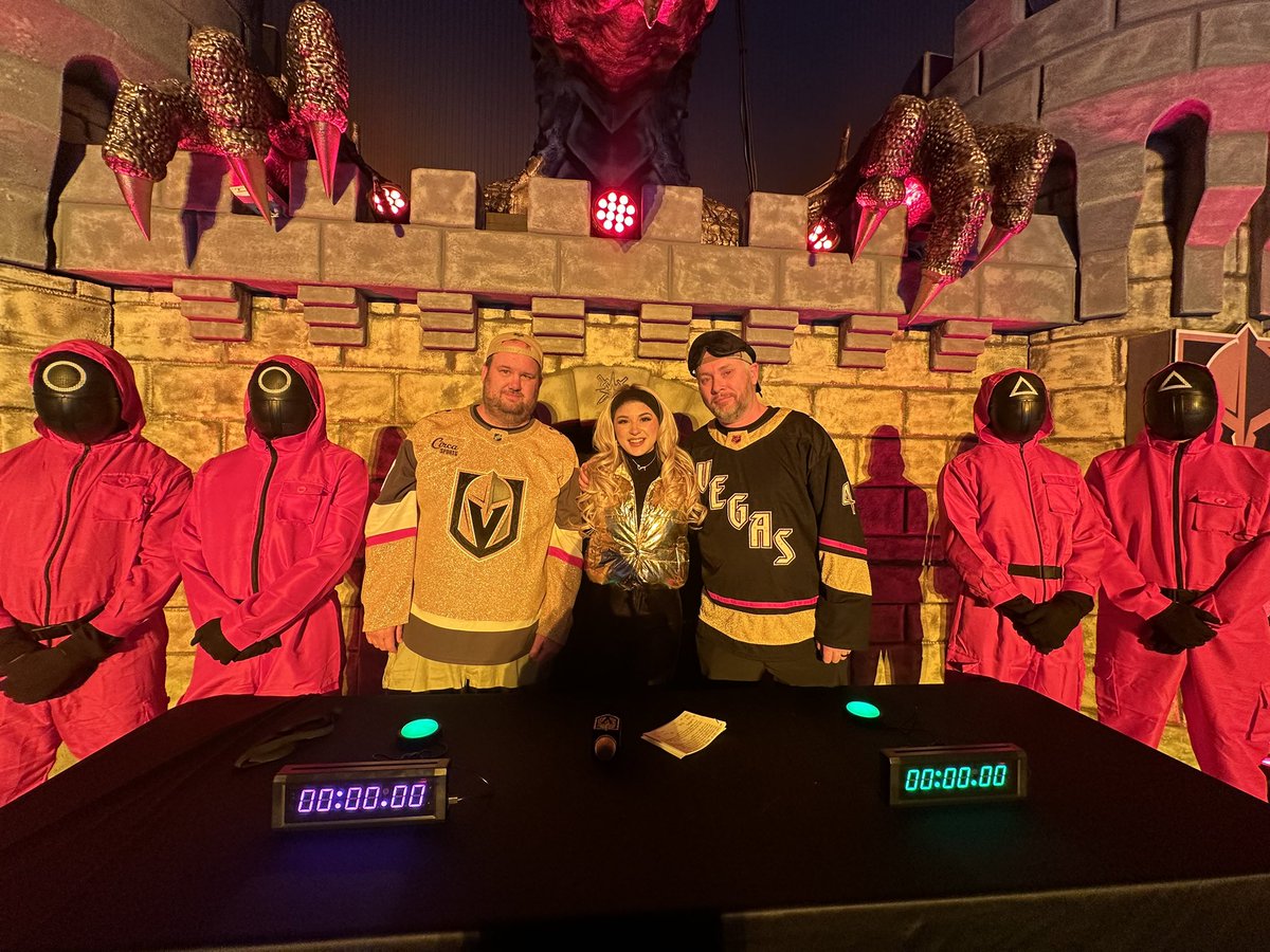 GoldenKnights's tweet photo. These fans got to try their hand at the count challenge from Squid Game: The Challenge to see who would be the better competitor. Do you think you could do better? 👀 Squid Game The Challenge now playing on @netflix @squidgame https://t.co/EhV8uVjLbV