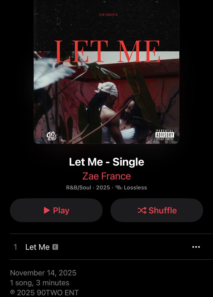 TheCheeDaily's tweet photo. “Let Me” By @ZaeFrance Is Out Now On All Streaming Platforms #ZaeFrance https://t.co/hAP2MGKwRX