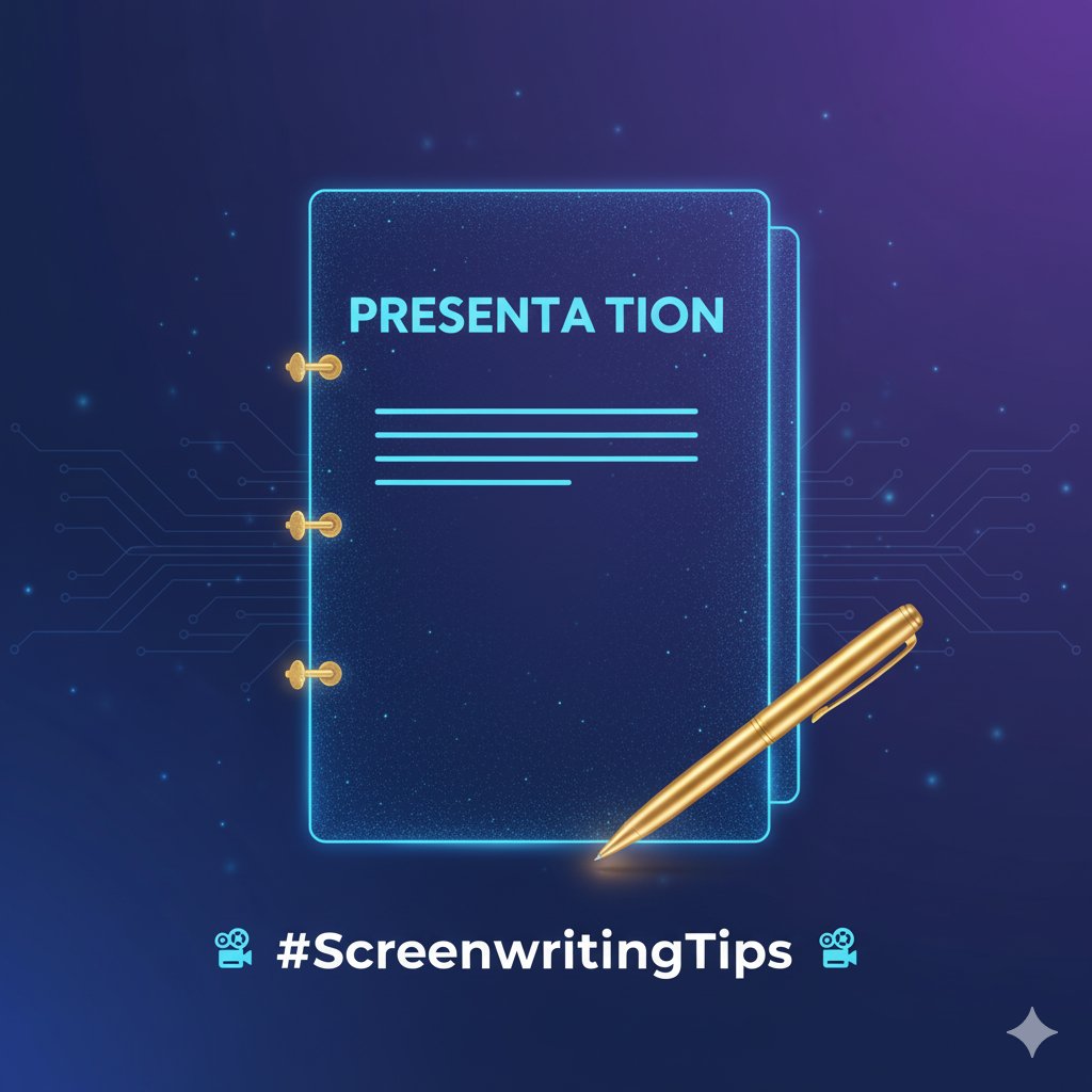 Times_of_Cinema's tweet image. 4️⃣7️⃣ Make your script look professional! 

Use card stock for the cover and bind it securely with brass fasteners. Don&apos;t look like an &quot;amateur&quot; to investors or the industry! Think of your favorite movie script&apos;s polished look.
#Screenwriting #FilmIndustry #ScriptTips