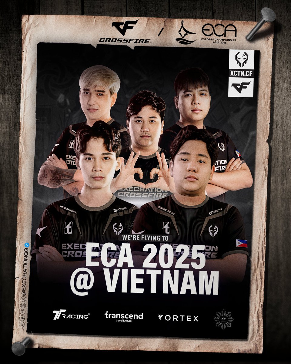ExecrationGG's tweet image. 𝗔𝗩𝗘𝗡𝗚𝗘𝗥𝗦 𝗔𝗦𝗦𝗘𝗠𝗕𝗟𝗘! Start the New Season with a bang!💥💥MVA • REVENGE • ZYK • JSTNN • FALLX • CBN to ✈️🇻🇳

#ExeShot #CrossfirePH #ECA2025
#EsportsChampionshipAsia