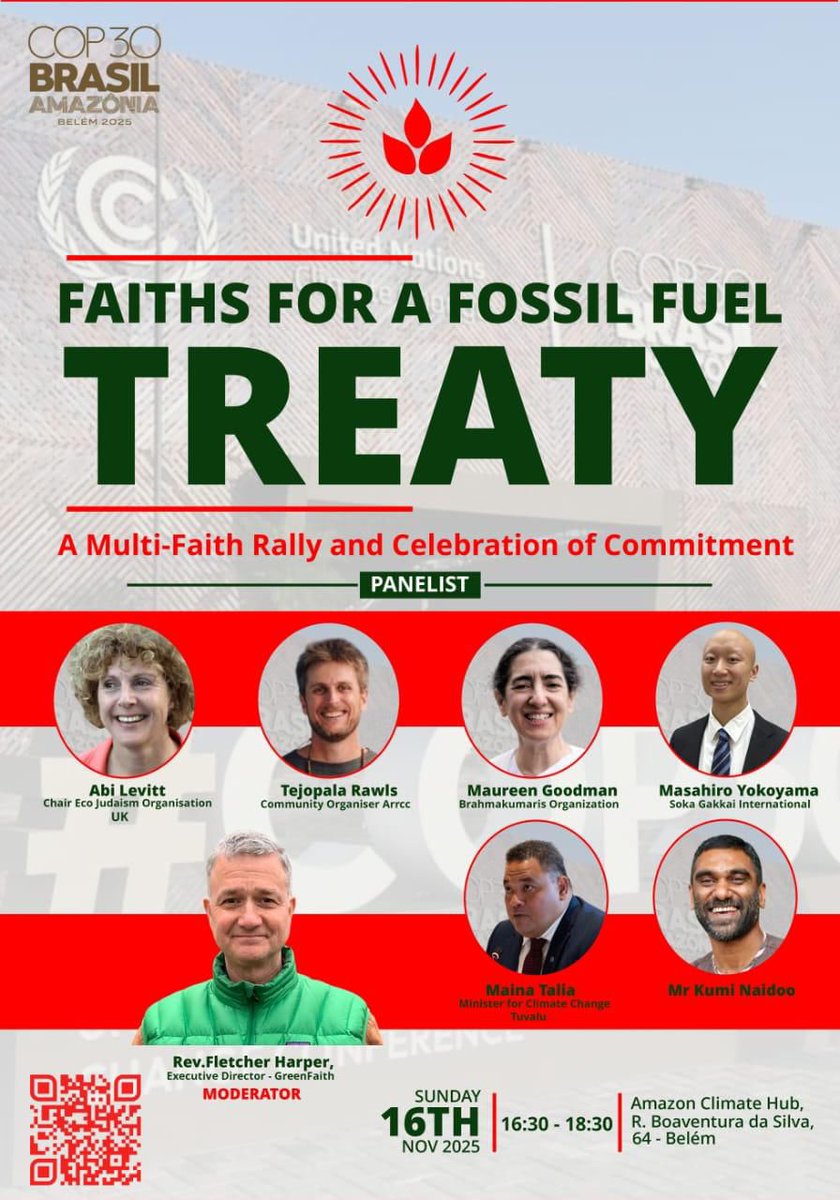 Join us this Sunday, 16th Nov 2025, for a bold gathering of Faith Voices standing boldly against fossil fuels

At a time when communities across Africa &amp; the world are paying the highest price for a crisis they did not create,people of faith must rise with moral clarity &amp; courage