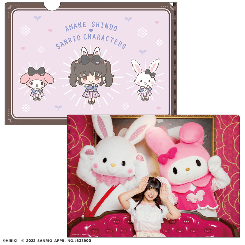 進藤あまね 直筆サイン入りブロマイド サンリオコラボ 進藤あまね×サンリオキャラクターズ ブロマイド 2種1セット・直筆