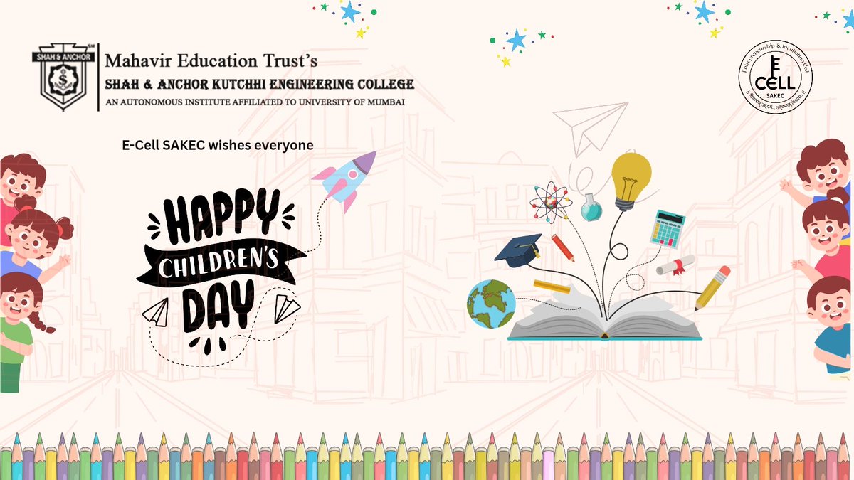 ecellsakec's tweet image. Every entrepreneur was once a child with a dream💭. Here’s to nurturing that spark in every young mind. 🌟 #ChildrensDay #EcellSAKEC #Ecell #ECellAndIncubationCell