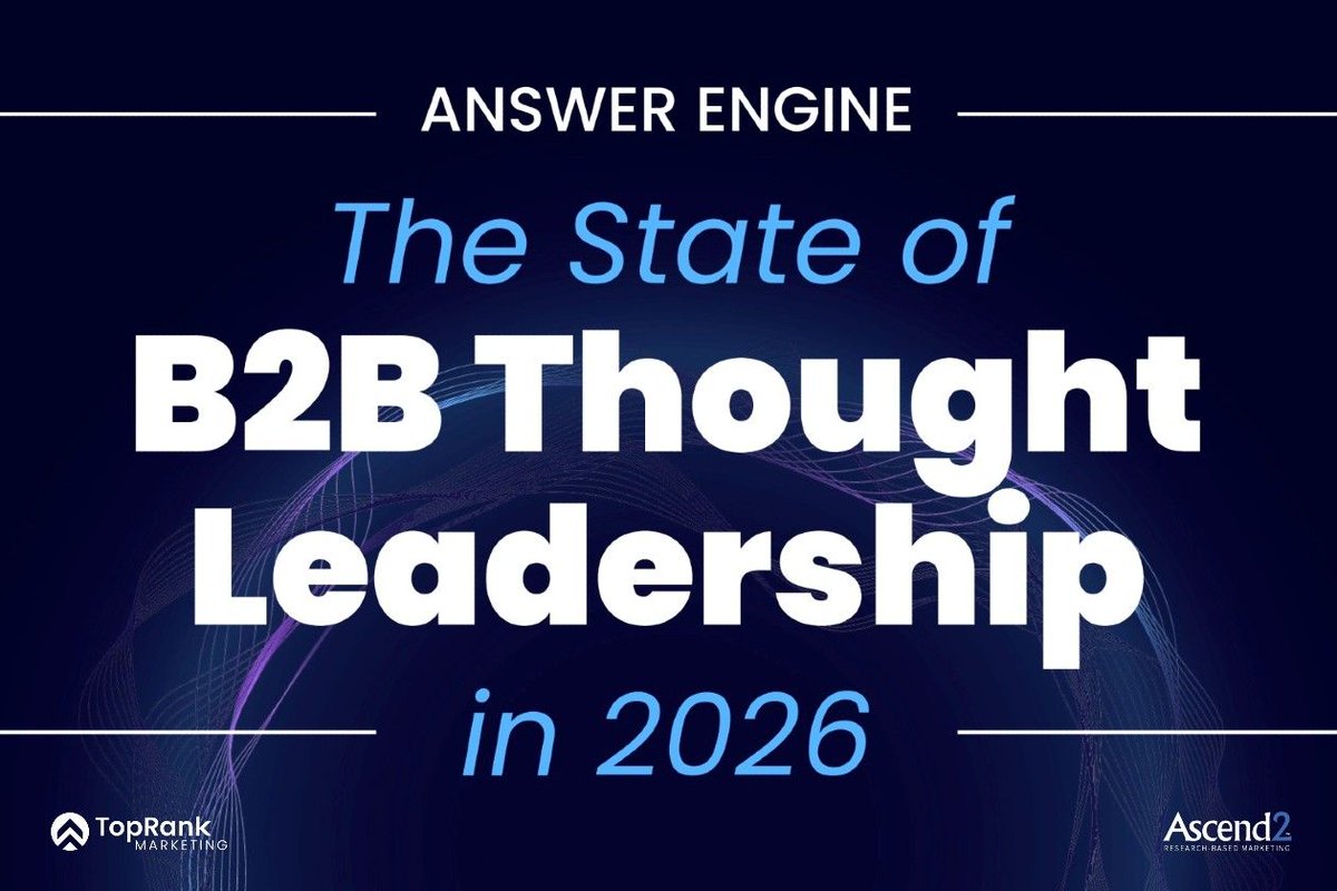 KDHungerford's tweet image. New Report: The State of B2B Thought Leadership in 2026 buff.ly/ZSydE6u #B2Bmarketing #ThoughtLeadership