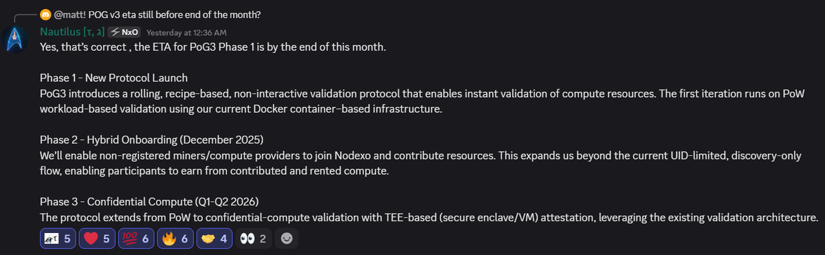 PoG v3 is entering the final stretch. Testing is underway, and we expect to roll it out next week—at the latest, within two weeks. Looking forward to sharing what’s coming.