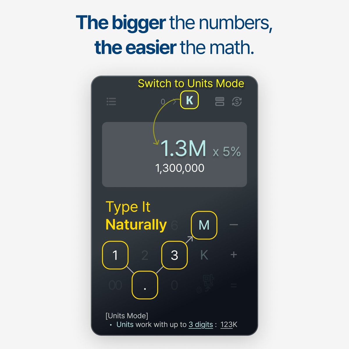 ManyZero_app's tweet photo. Big numbers with tons of zeros? 
No need to struggle.

#ManyZero lets you calculate using unit-based input (K/M/B or Asian units),

do the math and convert currency on the same screen,
and even share the screen without turning your phone.
Once you try it, you won’t go back. https://t.co/PmclMS5cbS