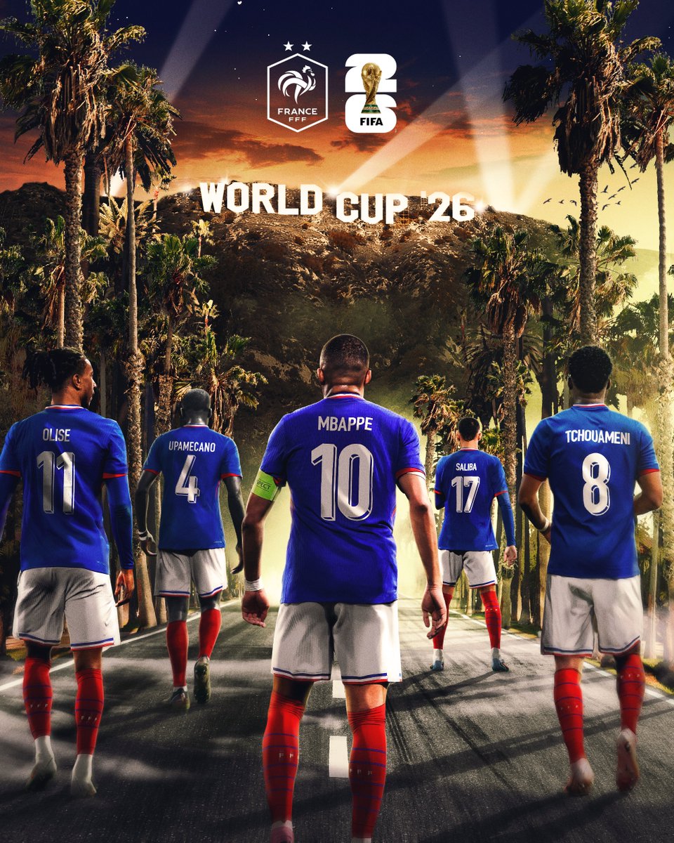equipedefrance's tweet image. 𝑳𝒆𝒔 𝑩𝒍𝒆𝒖𝒔 𝒂𝒓𝒆 𝒄𝒐𝒎𝒊𝒏𝒈 🇫🇷
Next stop ➡️ @FIFAWorldCup 2026