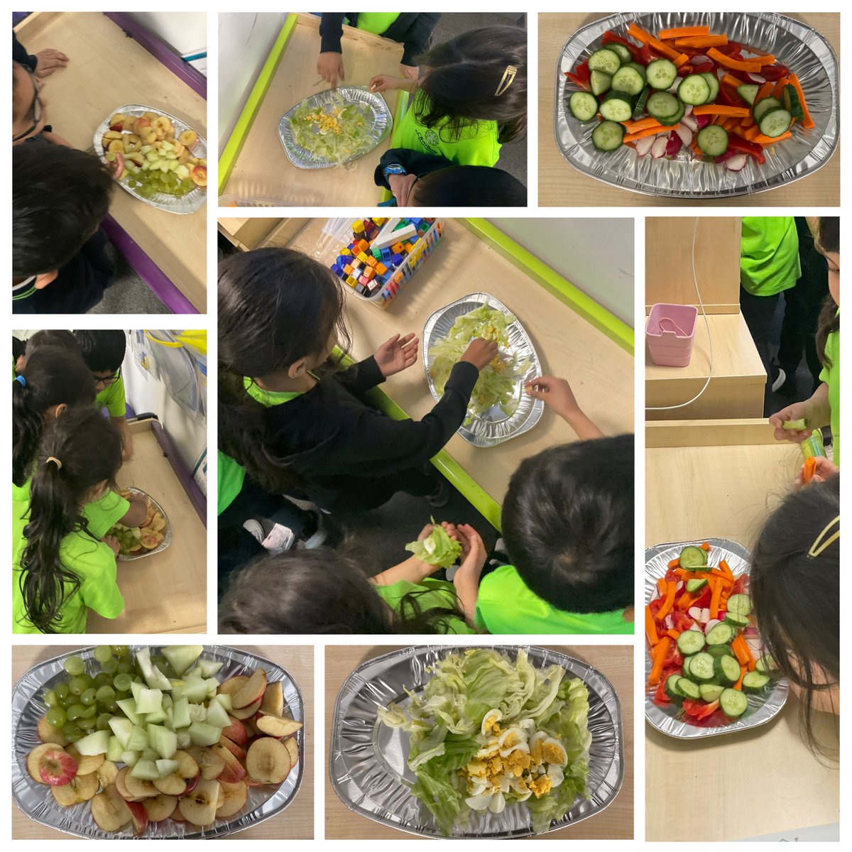 For our topic, Fighting  Fit,  we are looking at a healthy and balanced diet.
In DT the children got to sample  3 different healthy salads.
They tried an egg salad, a vegetable salad, and a fruit salad.
Can you guess which one was their favourite?
#theolivetreeprimary #year2