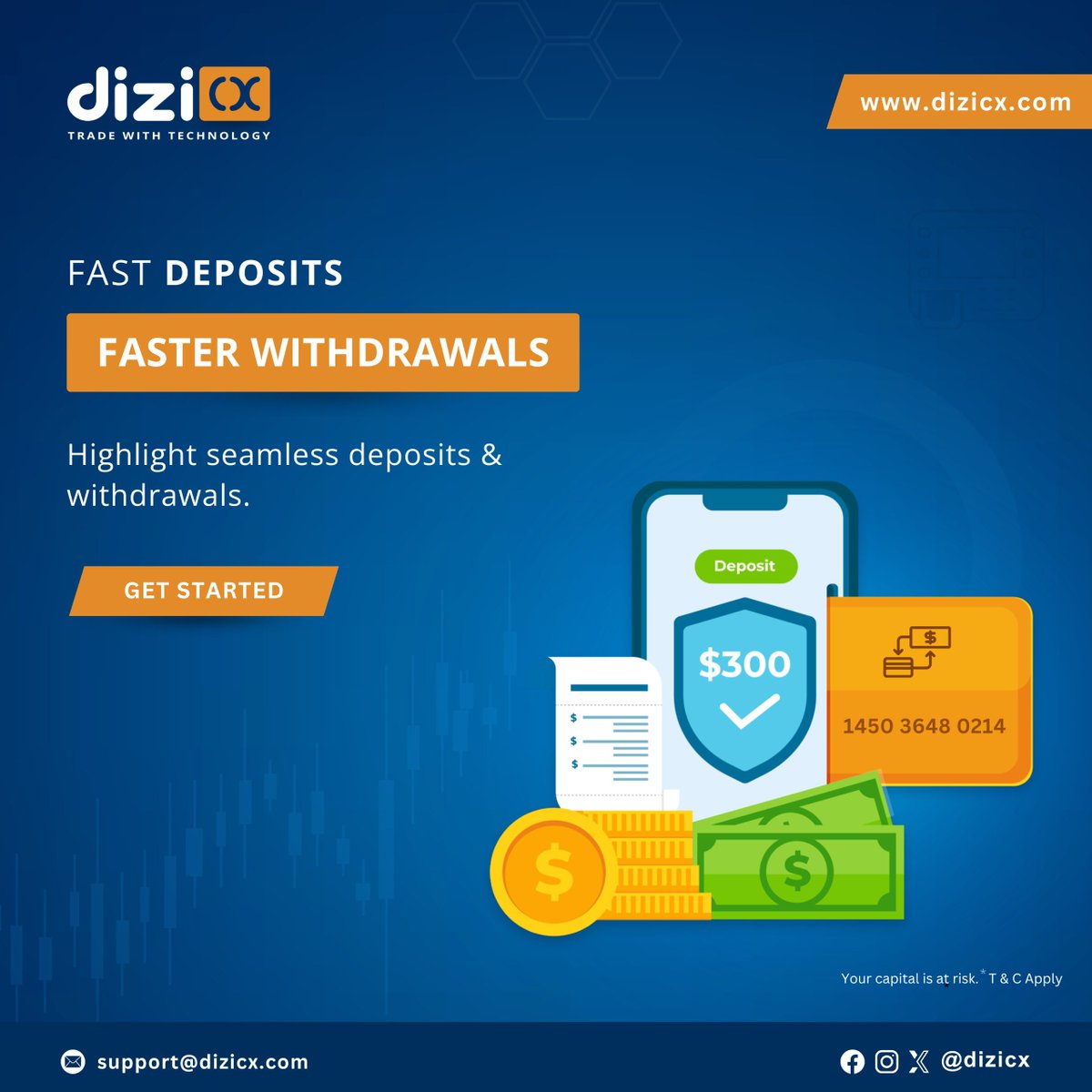 dizicx's tweet photo. Trade smarter, move faster ๐
With seamless deposits and even faster withdrawals, Dizicx keeps your trading smooth and secure.
๐ Trade with Technology
#Dizicx #FastWithdrawals #ForexTrading #SmartTrading #TradingMadeSimple #TradeWithTechnology https://t.co/bhammUzXAA