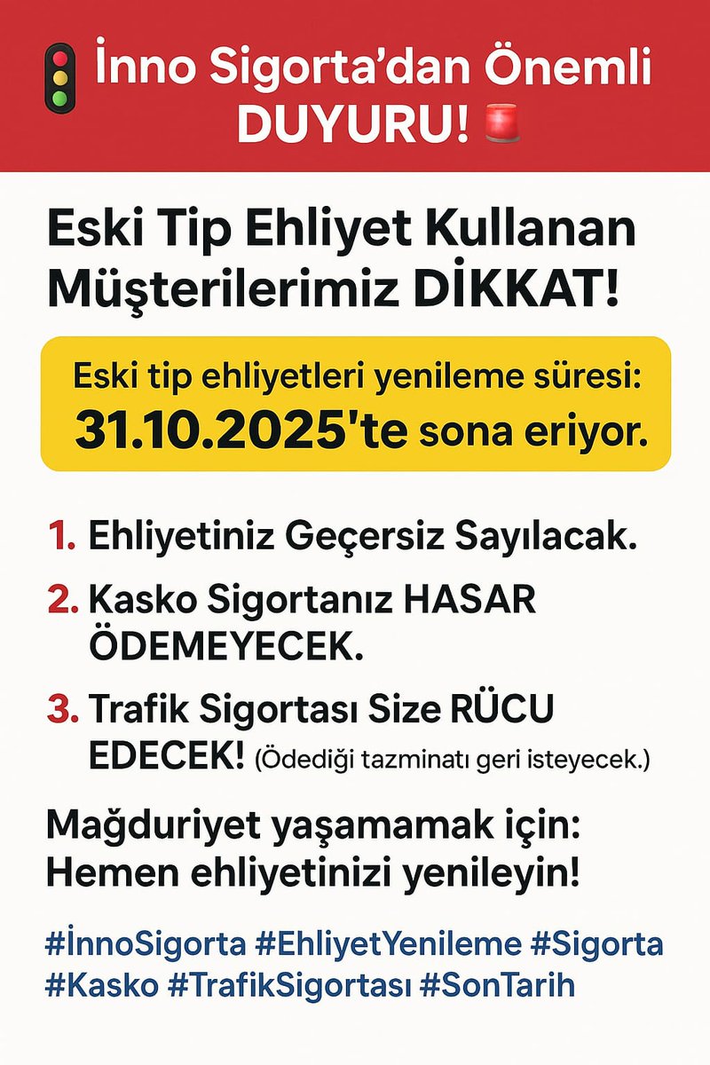 #innosigorta #kasko #ehliyetyenileme  #trafiksigortasi #sigorta