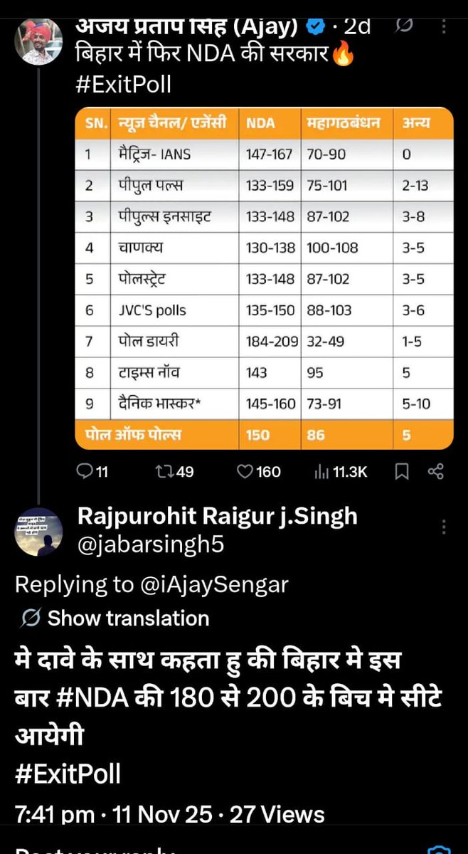 jabarsingh5's tweet image. 11 तारीख का ट्वीट और आज 10.21 बजे का ट्वीट देख लो 

जब आत्मविश्वास का &apos;वॉल्यूम&apos; फुल हो, तब सारे संदेह अपने आप &apos;म्यूट&apos; हो जाते हैं!         #BiharElections2025 #BiharPoliticsb #EVMs #ExitPoll
#बिहार_चुनाव_अपडेट #बिहारचुनाव2025
