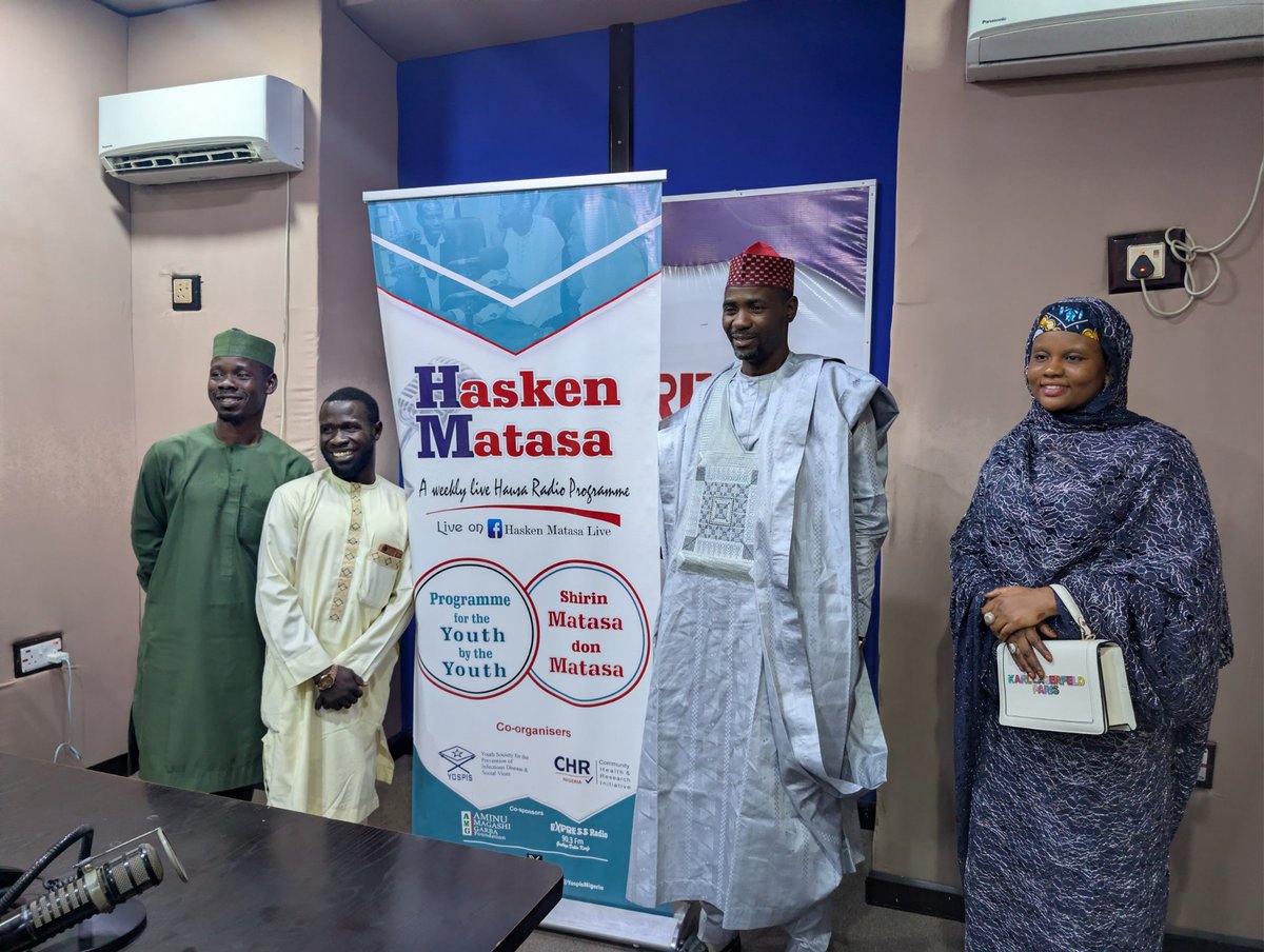 Tech_Sheikha's tweet image. Had an insightful time on Express Radio&apos;s Hasken Matasa program this past Wednesday We discussed Harnessing Tech for youth empowerment and national development. 

Alongside SSA Mr @YusufSharada and Mr. @aftahana organised by @zainabnasir