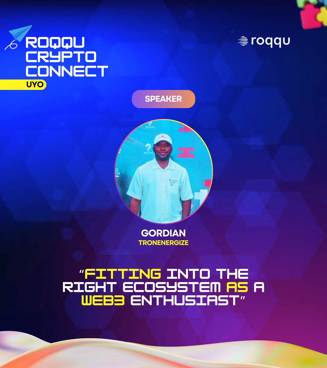 gTribe Fam,

If you’ve ever asked how to position, connect, or grow better in Web3, this session is for you.

At #ROQQUCRYPTOCONNECTUYO, courtesy of <a href="/roqqupay/">Roqqu</a>, our 3rd speaker — <a href="/GordianHogan/">GORDIAN Tronenergize.com</a> — will share how to fit into the right ecosystem.

Register:

luma.com/hdvhzurq