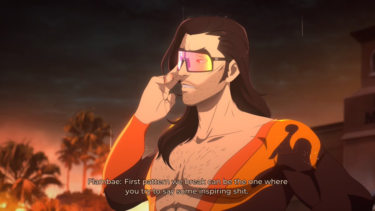 dekkaddo's tweet image. made some edits of Flambae with his hair down