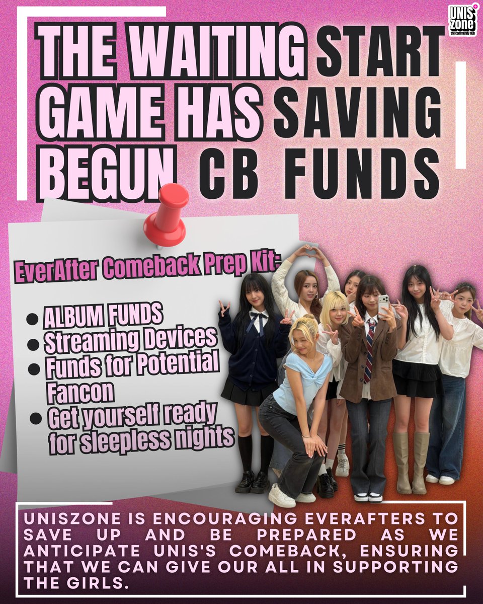 The waiting game is officially on, EverAfters!

Let’s stay prepared and united so we can give our 110% support when the girls return.

#UNIS #유니스
<a href="/UNIS_offcl/">UNIS</a>