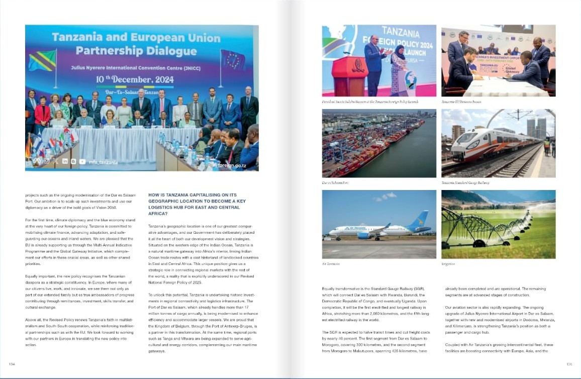 On 7 November 2025, Ambassador Jestas Abuok Nyamanga was presented with a copy of the latest Edition of the Diplomatic World Magazine, which features Tanzania among other countries. The Magazine was presented to him by Ms Barbara Dietrich, the Founder and Managing Director of the