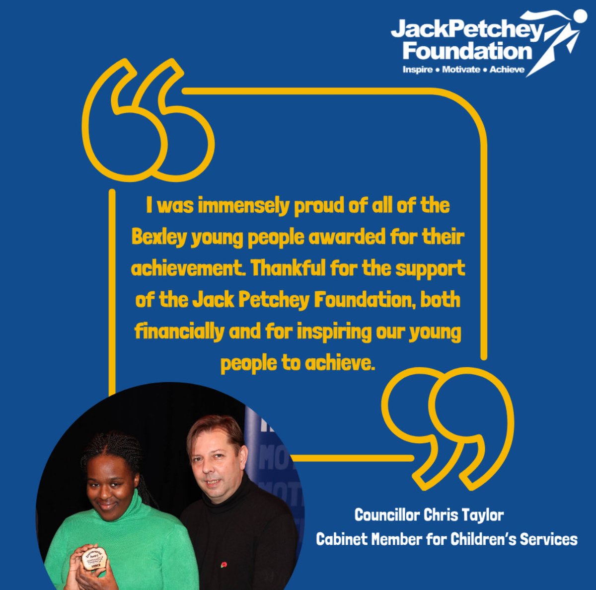 ChrisCouncillor's tweet photo. Honour to attend and present awards to Bexley young people at the @JPFoundation  event this week. Proud of your young people and all that they achieve and thankful for the work and support the foundation offer. https://t.co/F9sD3eO3l8
