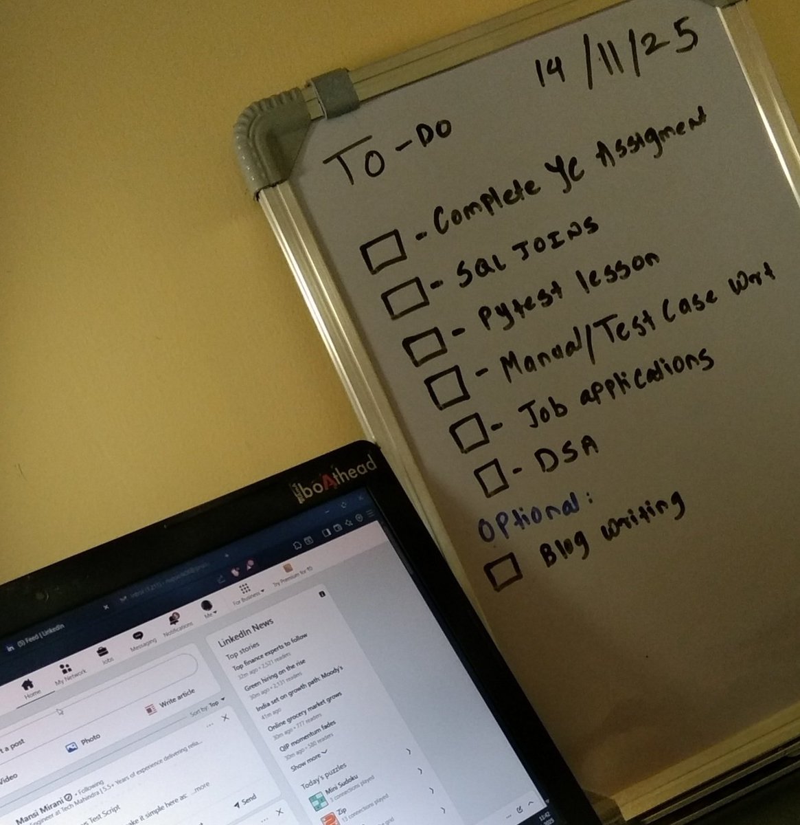 nupoor_k16's tweet image. To-do ✅