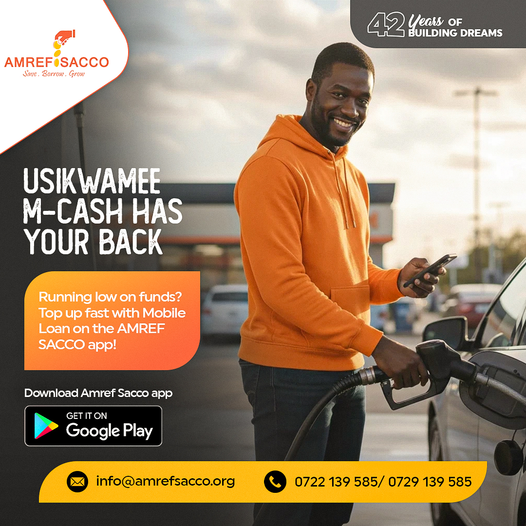 Get instant mobile loans on the AMREF SACCO app. Download now!

#AmrefSacco #42YearsOfBuildingDreams