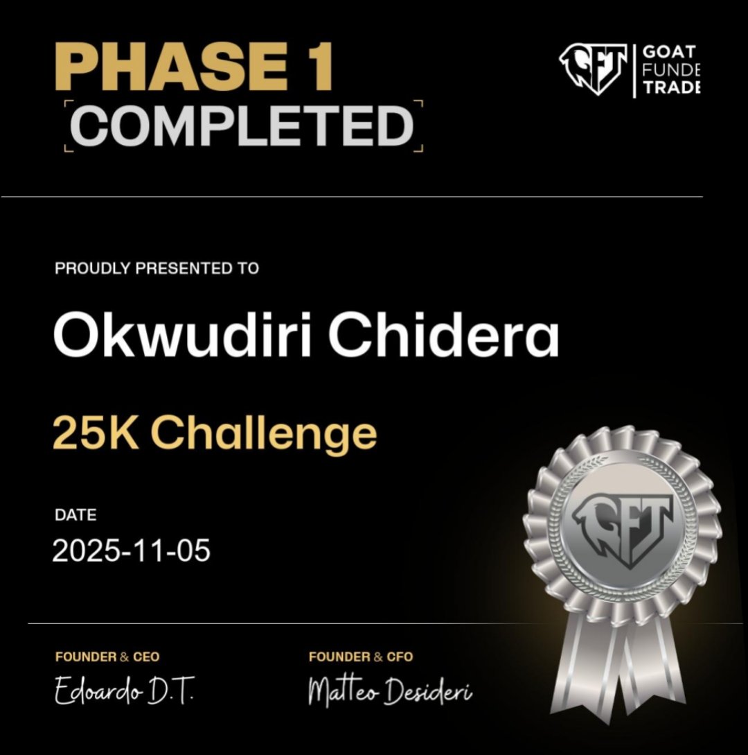 im_chidera's tweet photo. Guess who just leveled up?😌🔥
Phase 2 is done✅, and I’m rolling in $25k GFT! 🎉💰
@goat_funded
-Dera https://t.co/8EHejjJ491