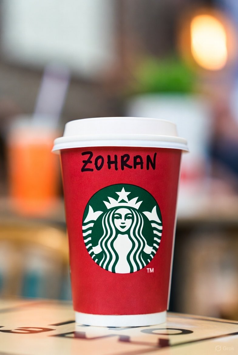 <a href="/ZohranKMamdani/">Zohran Kwame Mamdani</a> Thanks for bringing this to my attention. I’m going to use the Starbucks app today and mobile order, pay and not care if the beverage is consumed. Oh, and I’ll make sure the barista uses your name on the cup. 

Everybody should.