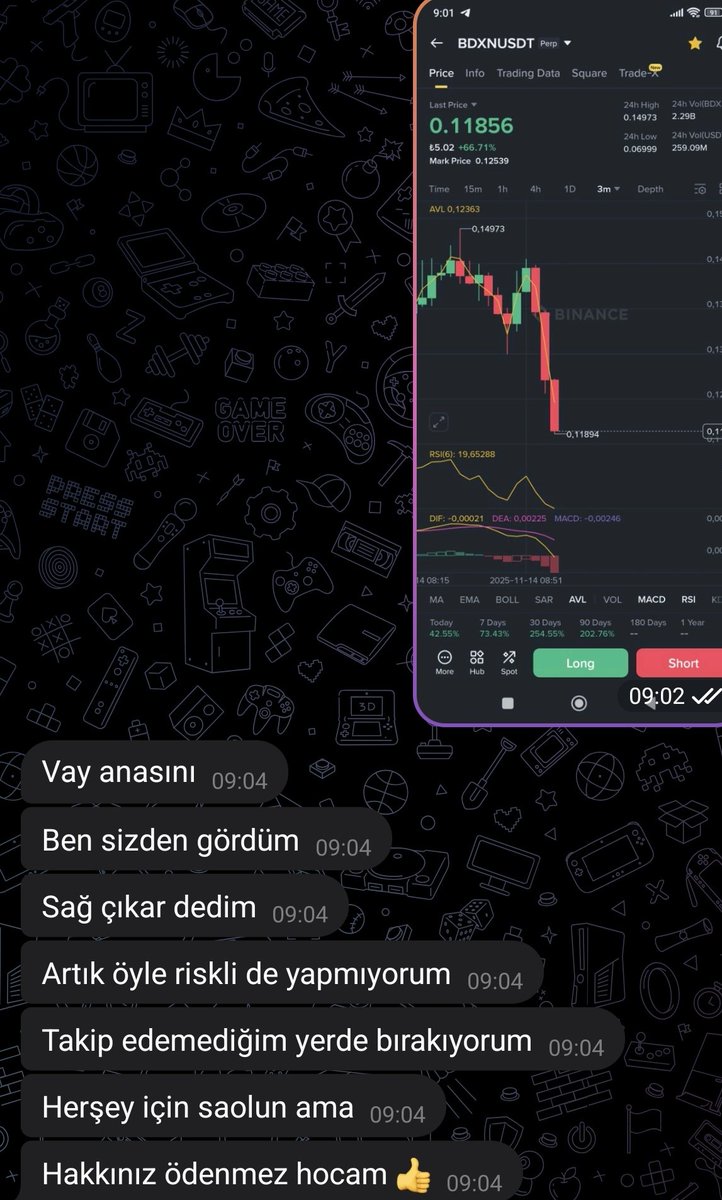 moneyizmm's tweet photo. 5saattr uyanip uyanip
#bdxn.
Bakiyrm
İgne atti 0.145 alarm
Yakalatmadi
0.13800/
Dusus o dusus ;))))
#bdxnusdt https://t.co/T4hYYKBxVA