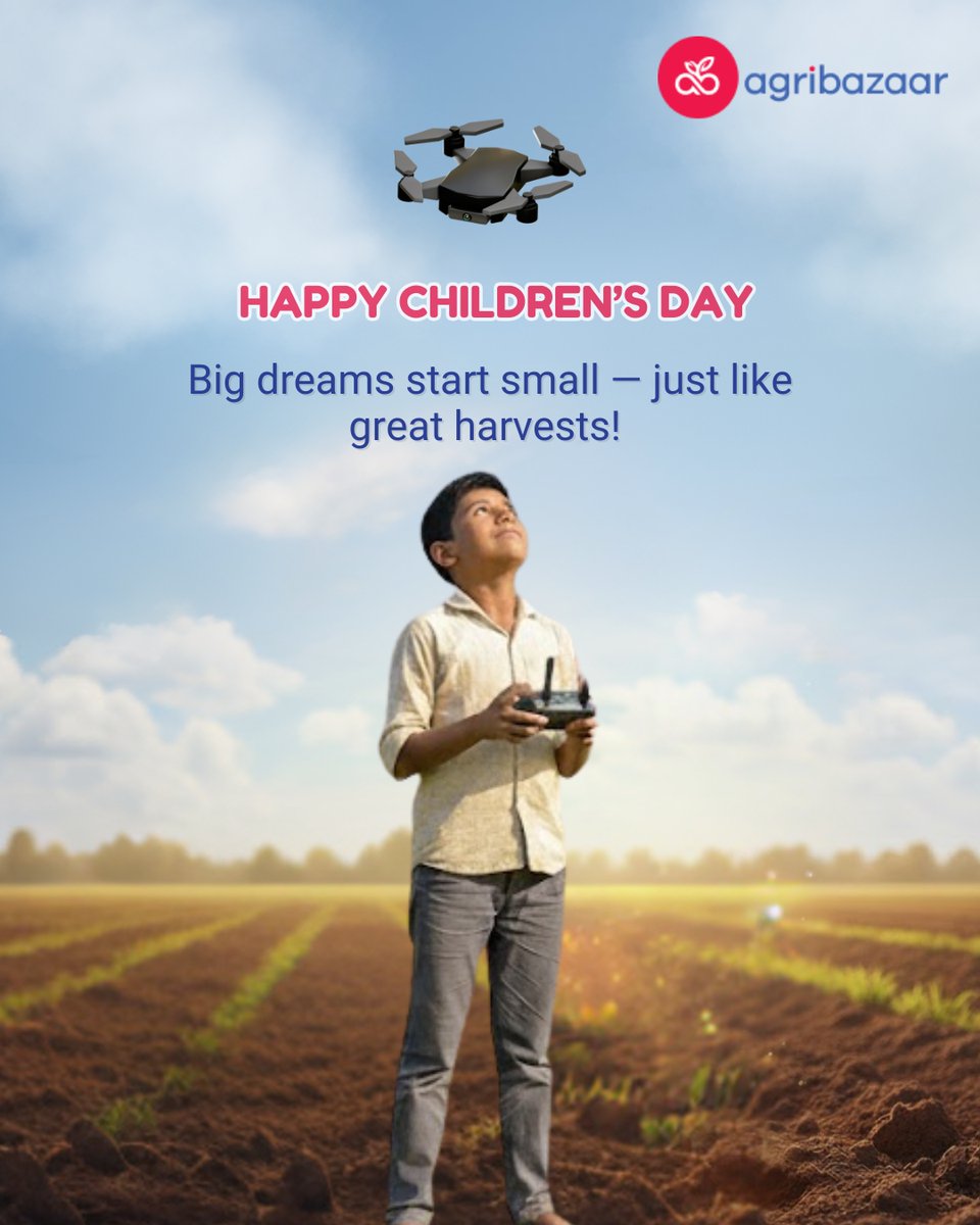 From little hands that play to big dreams that build, the future begins here. 

 Happy Children’s Day!

#Agribazaar #ChildrensDay #DreamBig #GrowBigger