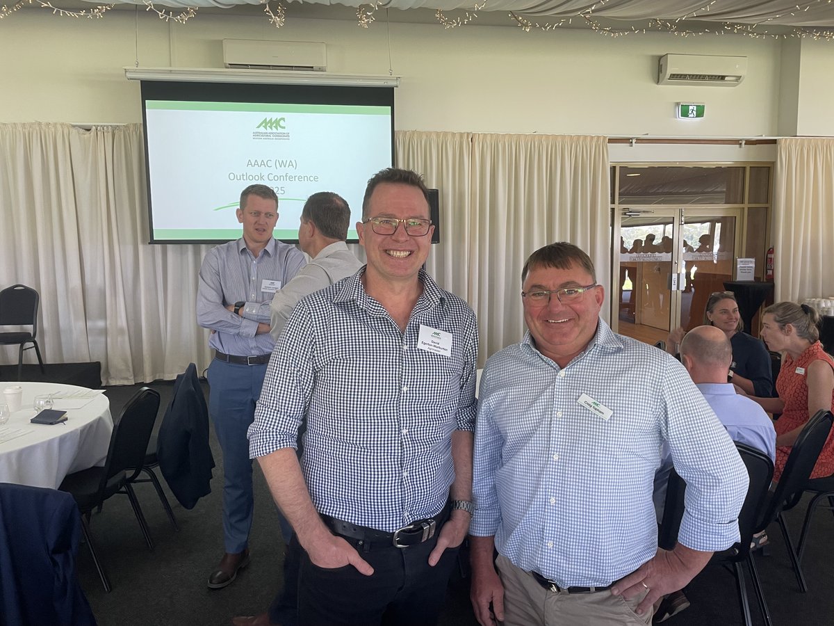 Agrimasters's tweet image. We are at the 2025 AAAC Outlook Conference, connecting with industry leaders and gaining insights into the trends shaping WA agriculture.

Looking forward to more chats, more learning, and more opportunities ahead.