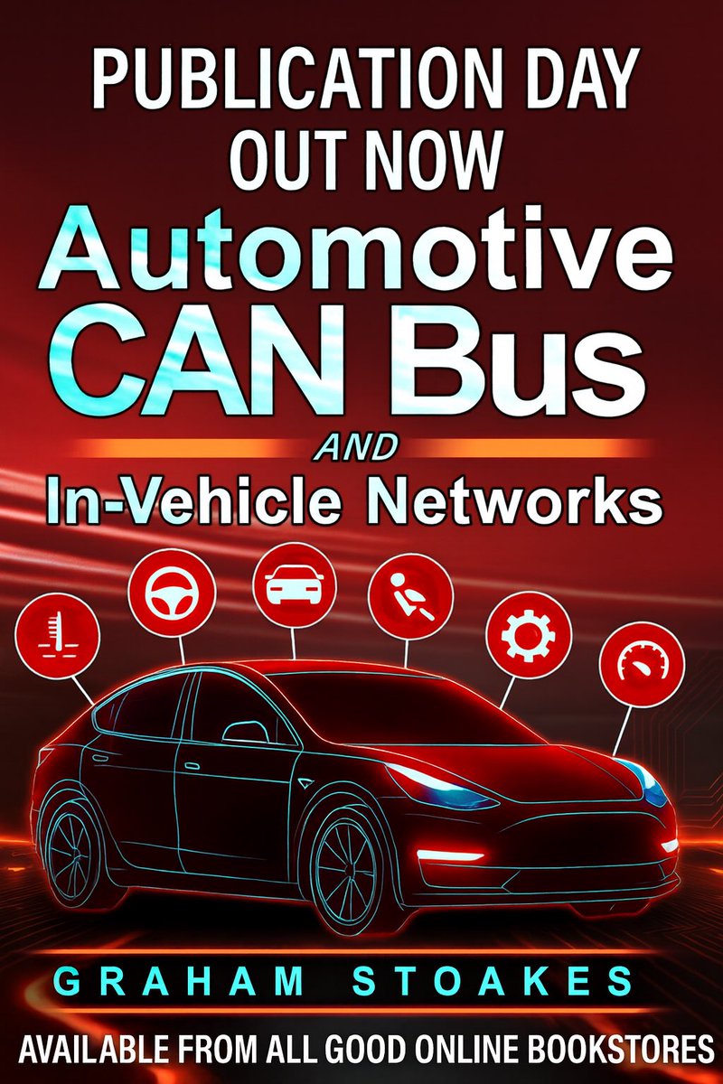 gstoakes's tweet photo. 📘 Publication Day!
Automotive CAN Bus and In-Vehicle Networks by Graham Stoakes is OUT NOW.
🔧 Learn how today’s vehicles talk, diagnose, and evolve.
🛒 Available from all good online bookstores.

#BookLaunch #AutomotiveTech #CANBus #EVSystems #TechTraining https://t.co/Kvtf5HTRks