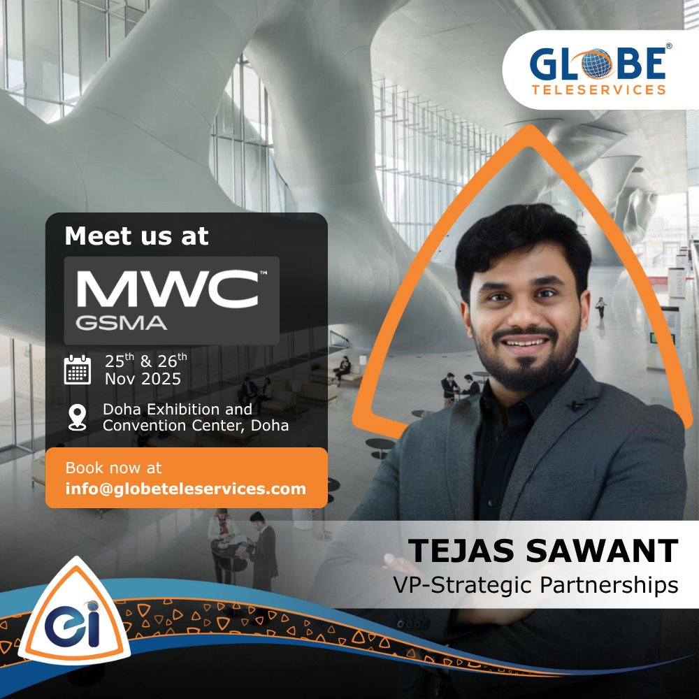 GTeleservices's tweet image. We’re gearing up for @MWCHub Doha 2025!

Our team is excited to join discussions on 𝗲𝗻𝗮𝗯𝗹𝗶𝗻𝗴 𝗶𝗻𝗻𝗼𝘃𝗮𝘁𝗶𝗼𝗻𝘀 #ei for secure, seamless connectivity globally.​ See you in Doha soon!

#GlobeTeleservices #MWC25 #TelecomEvents #Telecommunications #RCSMessaging #CPaaS