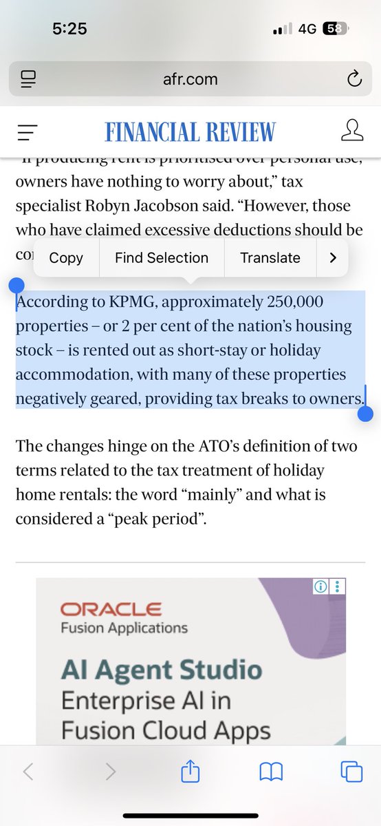 250,000 airbnbs that could be used as rentals and we still give them negative gearing benefits. What a joke. Tax them into oblivion