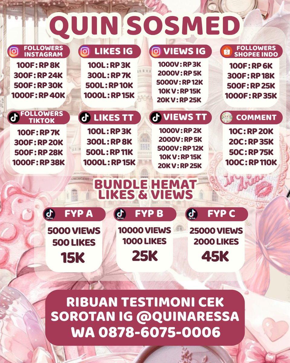 REI03 / jual followers ig tiktok shopee indo tweet media