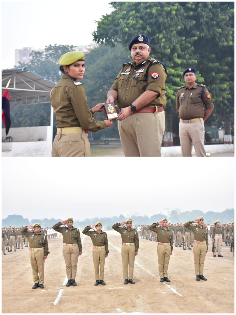 आज दिनांक 14.11.25 को संस्था प्रमुख द्वारा शुक्रवार परेड का निरीक्षण किया गया तथा अगस्त, सितम्बर एवं अक्टूबर माह  के आंतरिक मूल्यांकन में प्रथम स्थान पर रहे प्रशिक्षुओं को पुरस्कृत किया गया। इसके उपरान्त मैस व आवासीय व्यवस्था का निरीक्षण किया गया।
<a href="/UPPoliceTrgHQ/">Training Directorate UP Police</a>