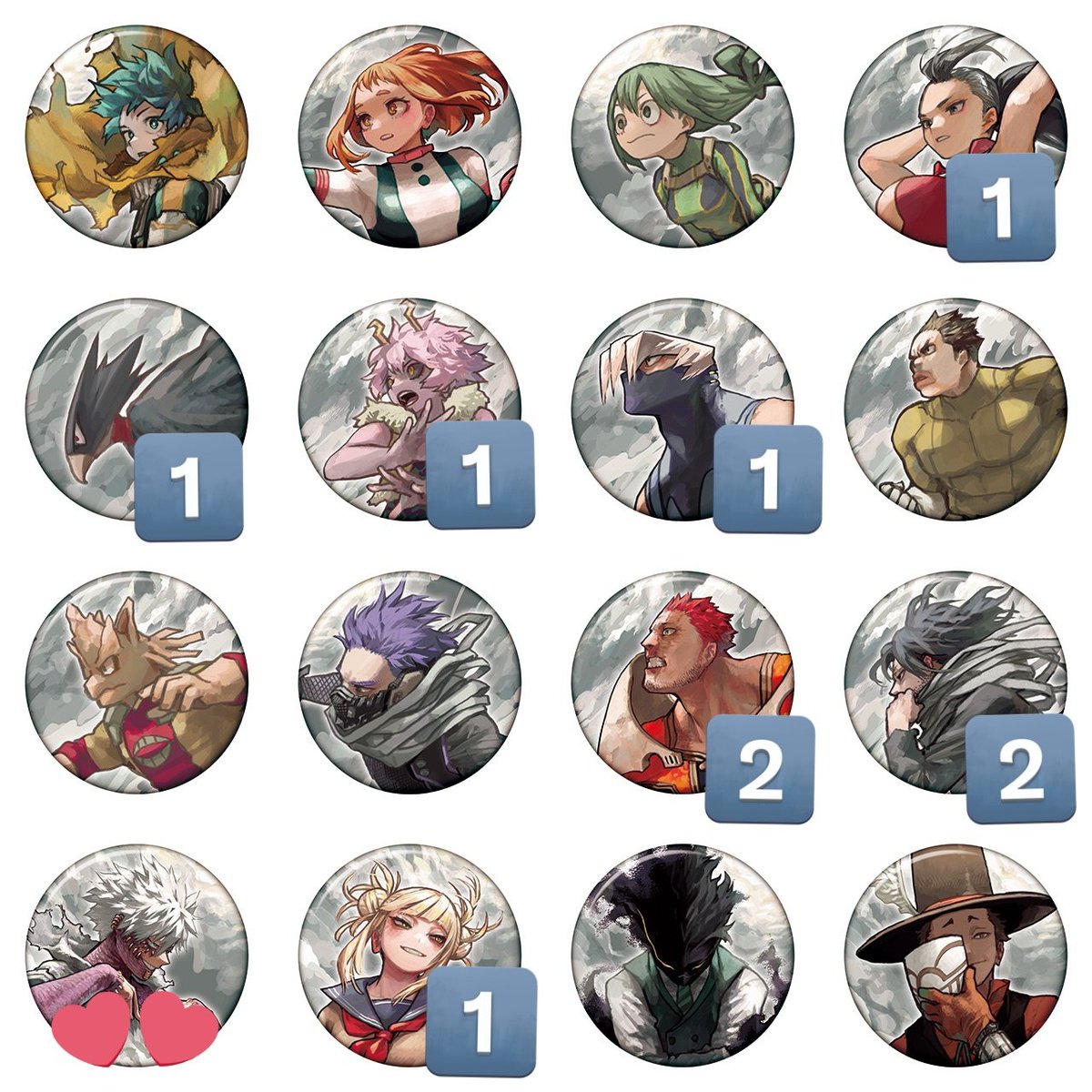 交換】ヒロアカ原画展 ヒロアカ展 大阪 缶バッジ メモリアル