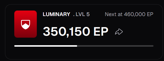 Good Morning

Crypto is going slowly to zero, but I am still swapping and doing my daily and weekly tasks on <a href="/HeyElsaAI/">HeyElsa</a> 
Just completed my weekly tasks and collected some more EP.

Maybe lv 6 in reach? Who knows, I am not smart enough to do the math.
I will just let surprise