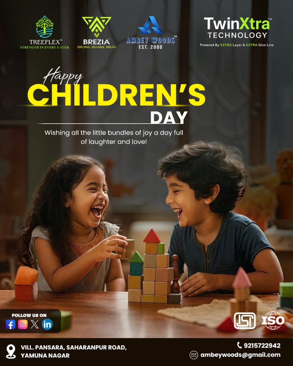 AmbeyWoods's tweet photo. ✨ Celebrating the innocence, joy, and pure magic that children bring into our lives! 💫
May every child’s world be filled with love, laughter, and bright dreams. 💛
Wishing everyone a heartwarming and joyful Children’s Day 
#HappyChildrensDay #ChildrensDay2025 https://t.co/0XUJVWi1Ir
