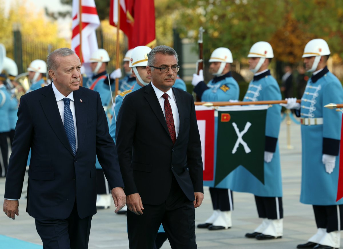 NEW: New Turkish Cypriot President says due to meet Greek Cypriot leader Christodoulides 2nd half of next week - then UN's Holguin on December 5

Following meeting w/ #Turkiye's Pres Erdoğan yesterday, says to continue 5+1 UN-led talks - but wants to take stock first. #Cyprus