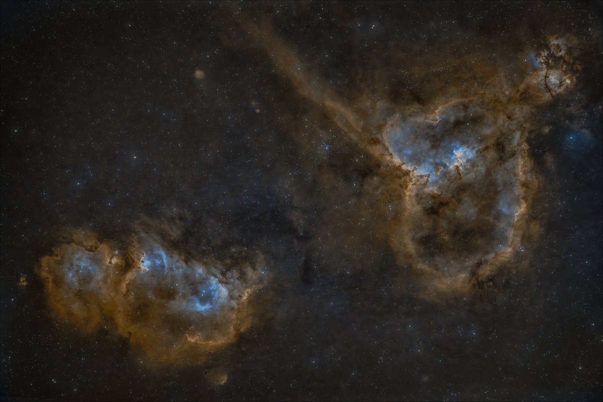 It's taken almost 4 years and lots of patience to get my very own Heart &amp; Soul nebula😎

It's not award winning but its mine, several attempts these past few years. This one over 6 nights to photograph 13hrs 21minutes on the few clear moonless nights we get in South Wales.
🔭✨