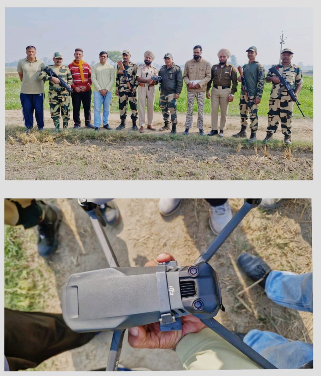 AmIndianArmyman's tweet image. These recoveries highlight BSF’s sharp vigilance and operational excellence in countering aerial infiltration and thwarting smugglers’ nefarious designs on Indo-Pak borders.  #AlertBSF #BSFDroneSlayers
@HMOIndia
@PMOIndia
@BSF_India
@CMOPbIndia
@DGPPunjabPolice

@PIB_India