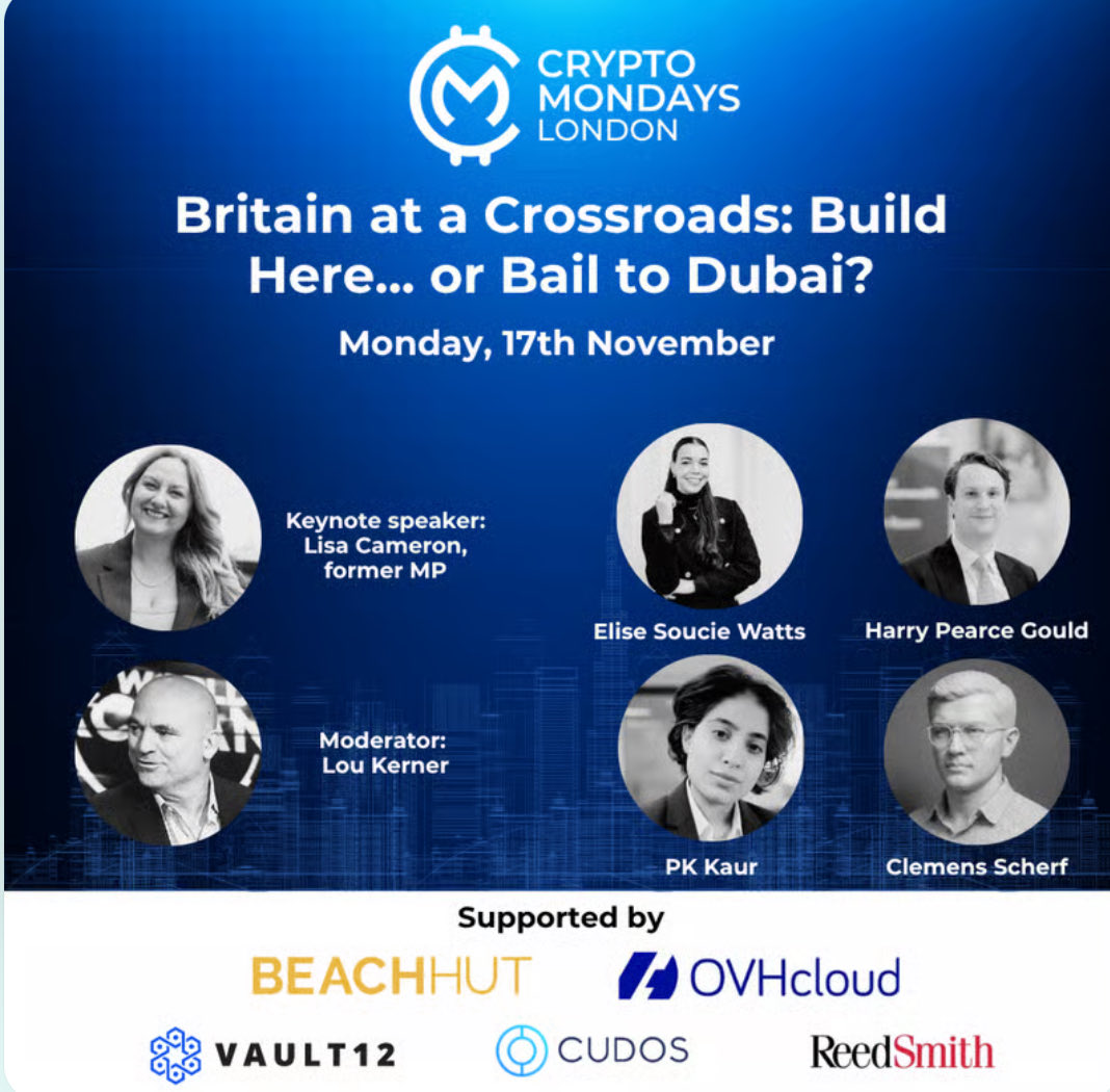 Over 300 RSVPs now to <a href="/CML_LDN/">CryptoMondays London</a> 🤯

I’ve been told that people may be turned away at the door, so please arrive early to make sure you get a seat!

Guests will also receive access to an exclusive online masterclass with me that’s designed to save you thousands in legal fees.