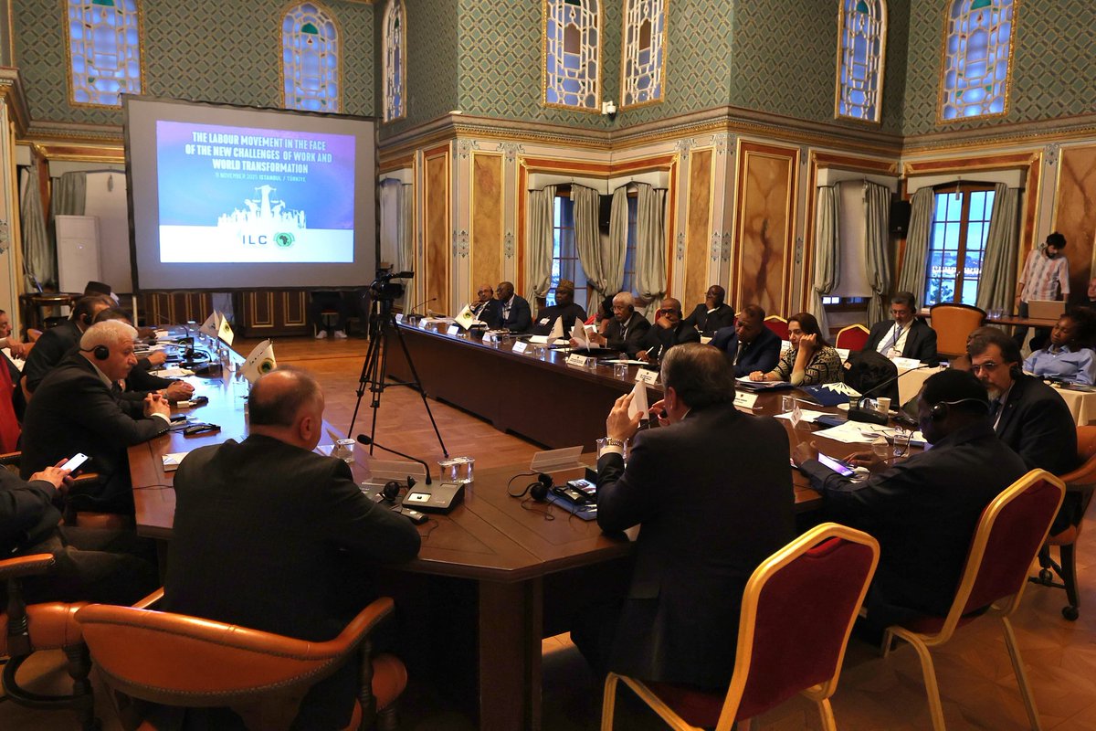 ILC–OATUU Joint Strategic Meeting was held in Istanbul.
The session addressed the challenges of global transformation in the world of work, focusing on digital change, inequality, social justice, and the humanitarian tragedy in Gaza.

#GlobalSolidarity
#Labour