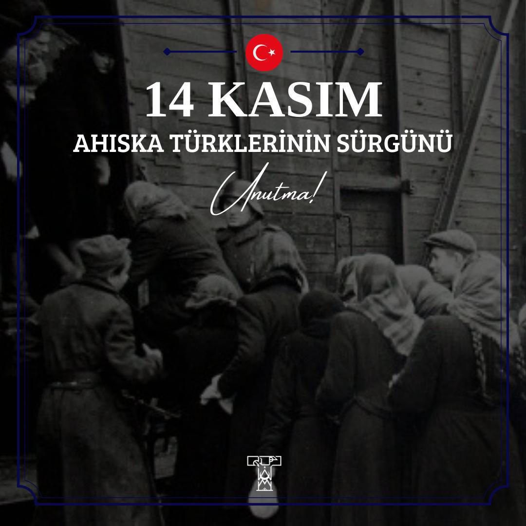 #Ahıska Türklerinin anavatanları Ahıska’dan sürgüne gönderilmelerinin 81. yıldönümü vesilesiyle; sürgünde hayatını kaybeden soydaşlarımızın aziz hatırasını saygıyla yad ediyor ve Yüce Allah’tan rahmet diliyoruz. 

TUDPAM Yönetim Kurulu