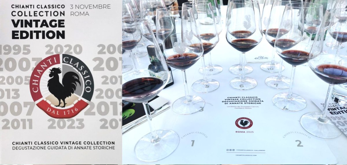 Chianti Classico Collection – Vintage Edition – Degustazione delle annate storiche: lo stile e l’eleganza del Chianti Classico nel tempo
#chianticlassico #vinodabere #tempo #stile #eleganza 
vinodabere.it/chianti-classi…