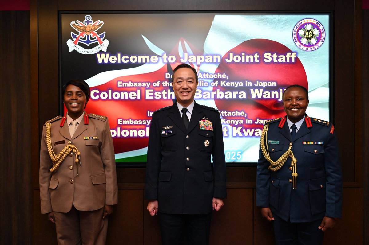 11月14日、#内倉浩昭統合幕僚長 は、在京ケニア国防武官を離任する