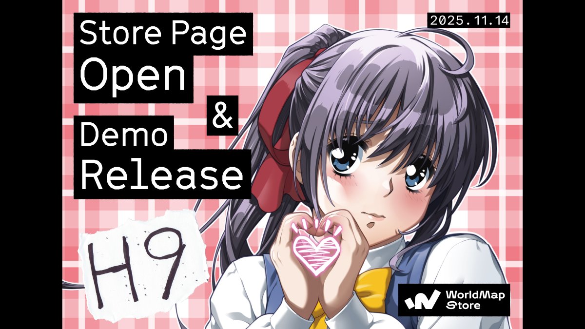 checka_la's tweet image. Ｈ９の体験版公開を公開しました。
日本語・中文簡体＆繁体字・English versionあり。

worldmap-store.com/collections/h9

体験版の実況は上記リンクを入れてくれればＯＫですが、お色気シーンは隠蔽しないとBANされるかもなのでご注意を。

#H9GAME を付けて感想など。
よろしくお願い致します。