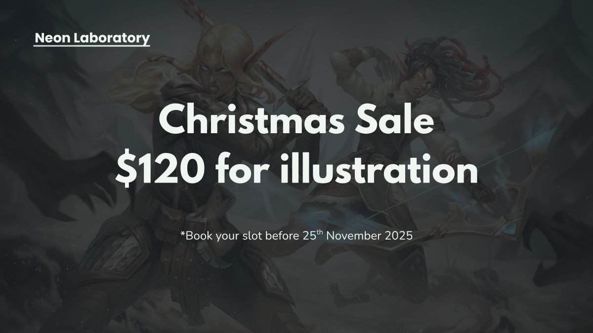 NeonLaboratory's tweet image. Christmas is coming, and we are opening a special illustration slot for $120.

If you’ve been wanting custom art for gifts, covers, or your characters, this is the perfect time to jump in.

Slots are limited, so grab yours before 25th November 2025.
#neonlab #oc #promo