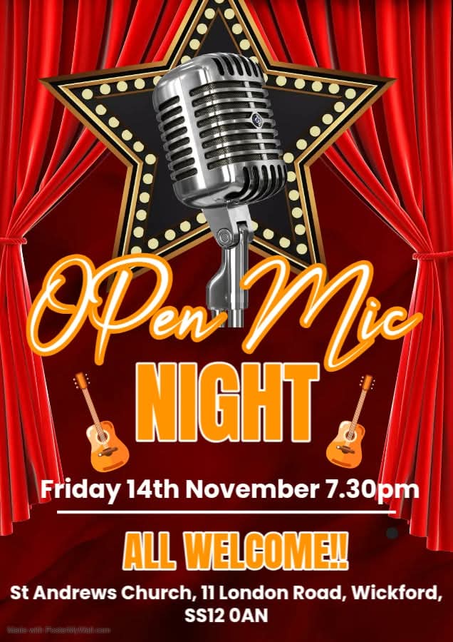 Open Mic Night organised with John Rogers. Everybody is welcome to come along and play, read, sing or just spectate. See you there tonight for a great evening of live performance!