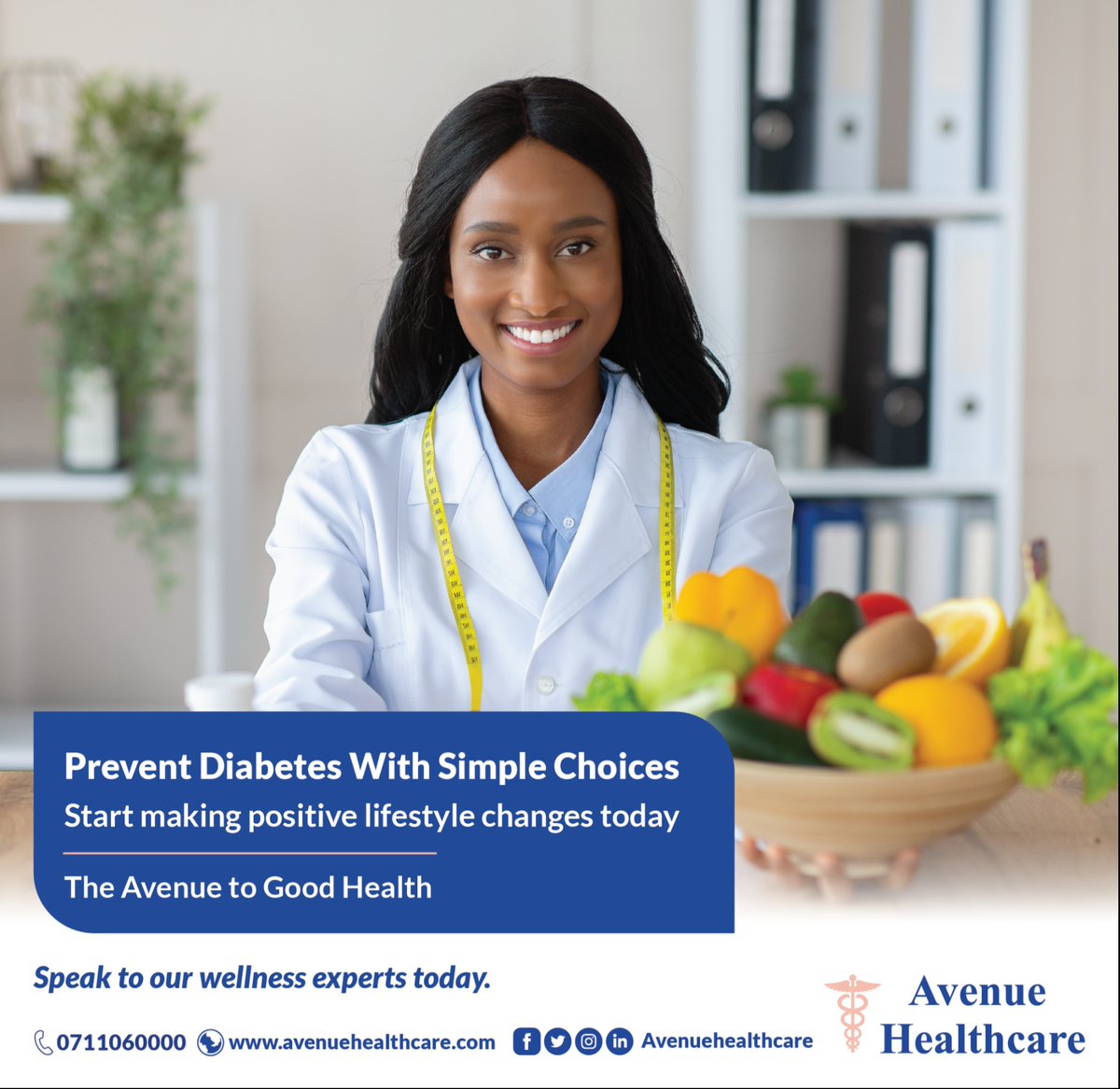 AvenueHospital's tweet image. Small lifestyle changes can transform your health. Let our experts support you with guidance to stay active eat better and prevent diabetes one smart choice at a time.

#HealthyLiving #PreventDiabetes #SmallStepsBigChanges #AvenueWellness #LifestyleMedicine