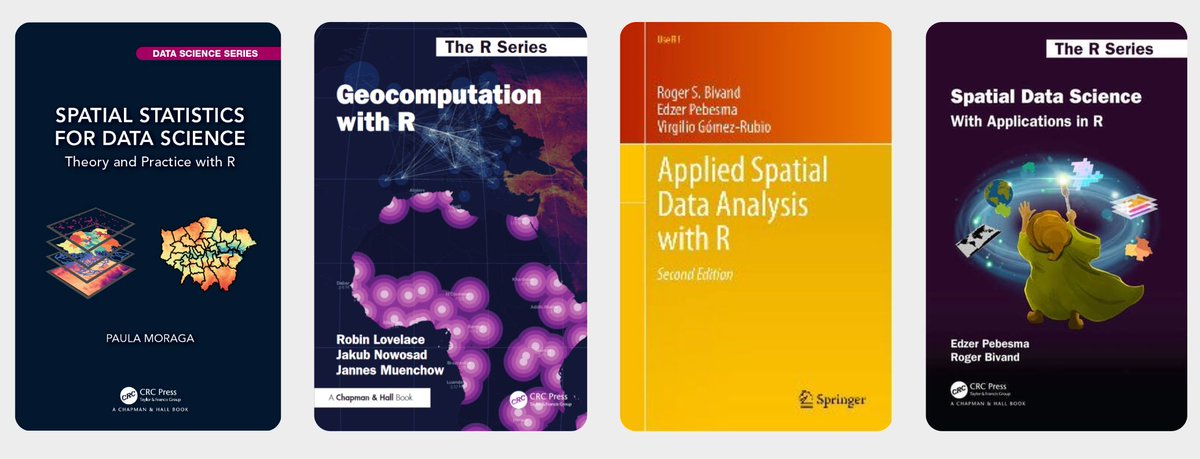 RosanaFerrero's tweet image. 🎉 Top Libros de Análisis Espacial con R (con acceso online gratuito) 🗺️
Si trabajas con SIG y quieres potenciar tus habilidades de análisis de datos geoespaciales, R es una excelente opción.

#rstats #datascience #rspatial #analytics #AnalisisEspacial #GIS #SIG #Geoespacial