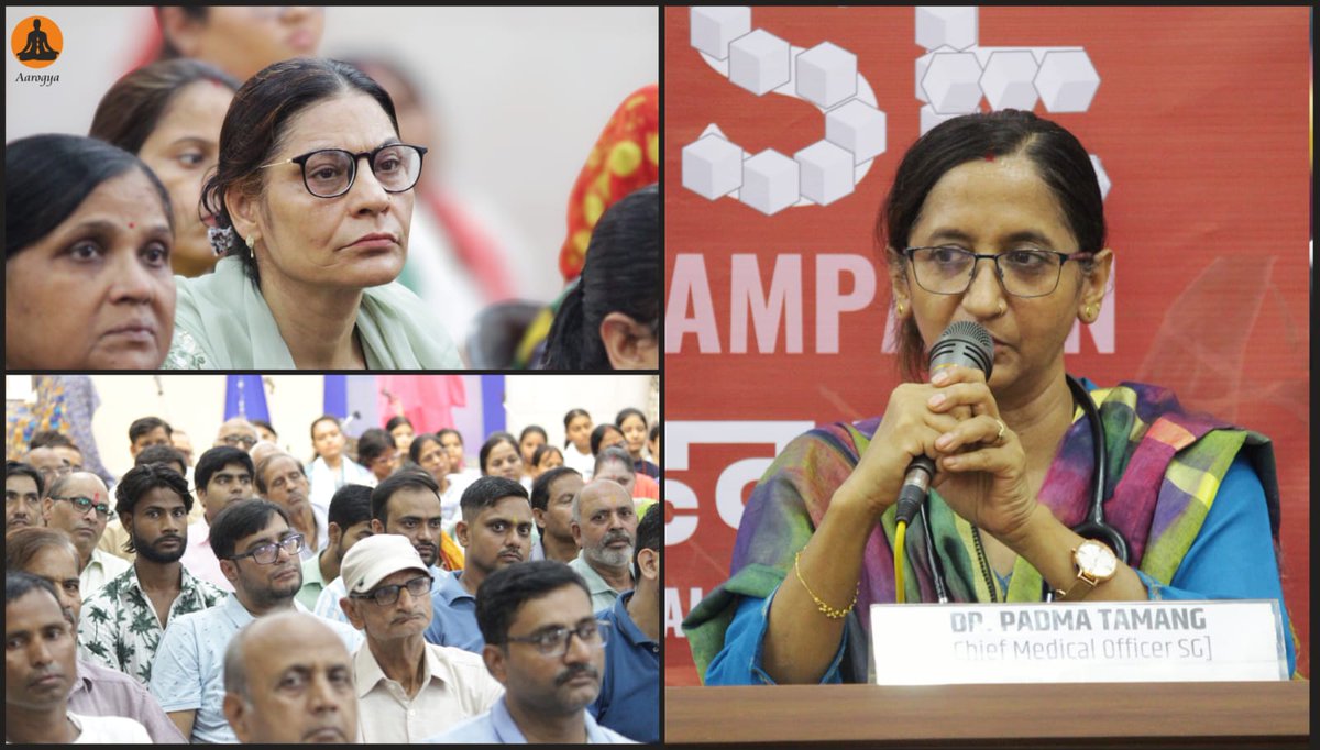 djjsaarogya's tweet image. DJJS Aarogya held the ‘Sugar Sense’ Diabetes Awareness Workshop in Ghaziabad with special guest Dr. Padma Tamang, CMO (SG), CISF. Over 200 participants learnt about prevention, diet, sugar addiction, and pledged to adopt mindful, healthy habits.

#DJJS #Aarogya #awarenessworkshop